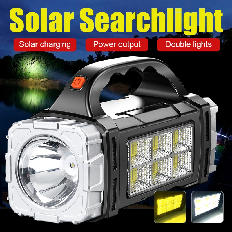 Fire Torch Solar - 2024 Powerful LED Flashlight USB+Solar Rechargeable