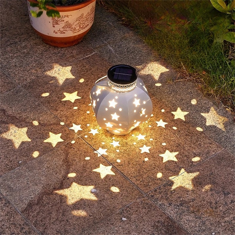 Outdoor Lighting Globes - Garden Star Projector Lamp Hanging Solar