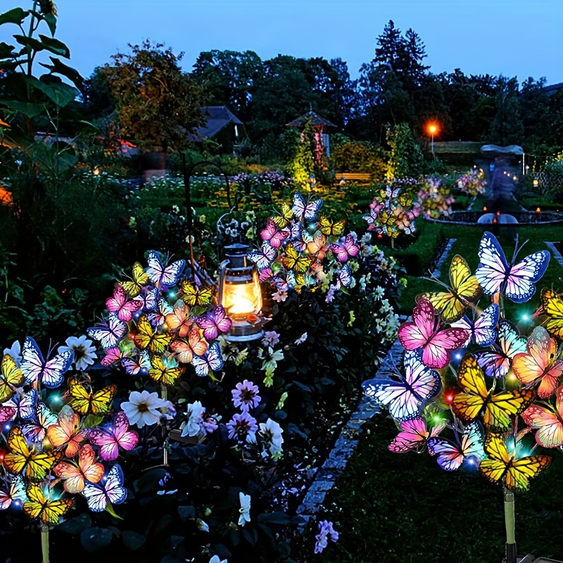 Outdoor Lighting Ideas - Solar LED Butterfly Garden Lights Waterproof