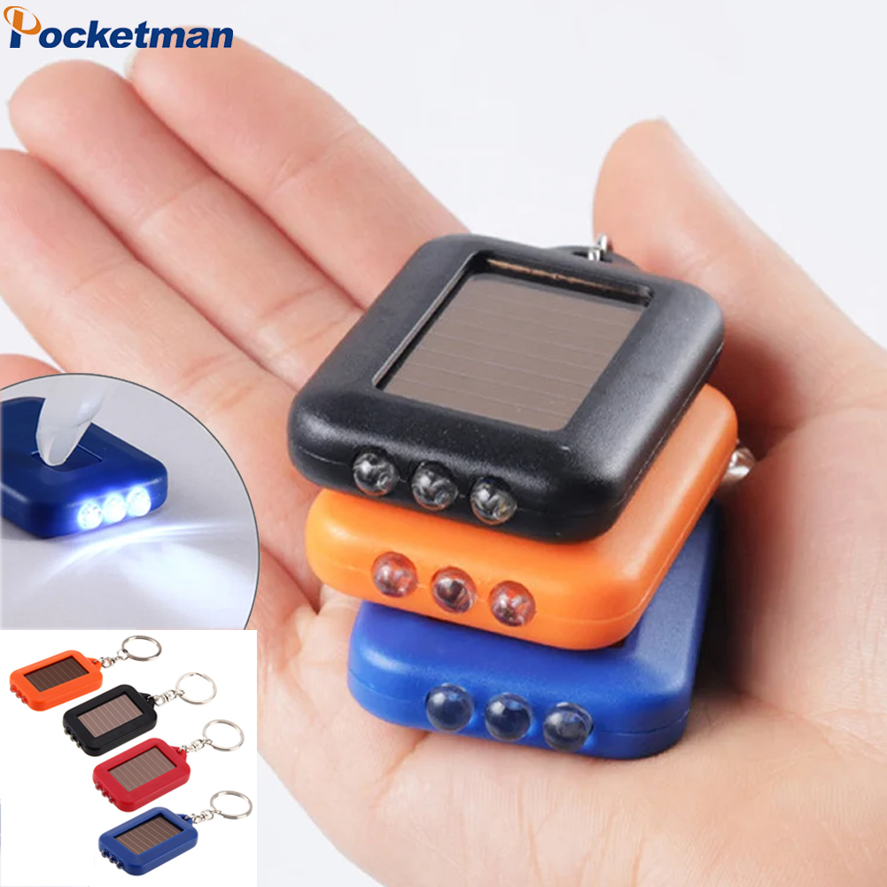 Fire Torch Solar - Portable LED Keychain Solar Flashlight Mini
