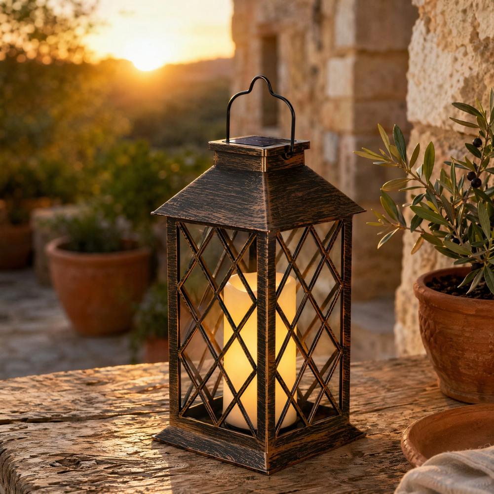 Outdoor Lighting Yard Decoration - Retro Solar Lantern, Outdoor Solar Candle