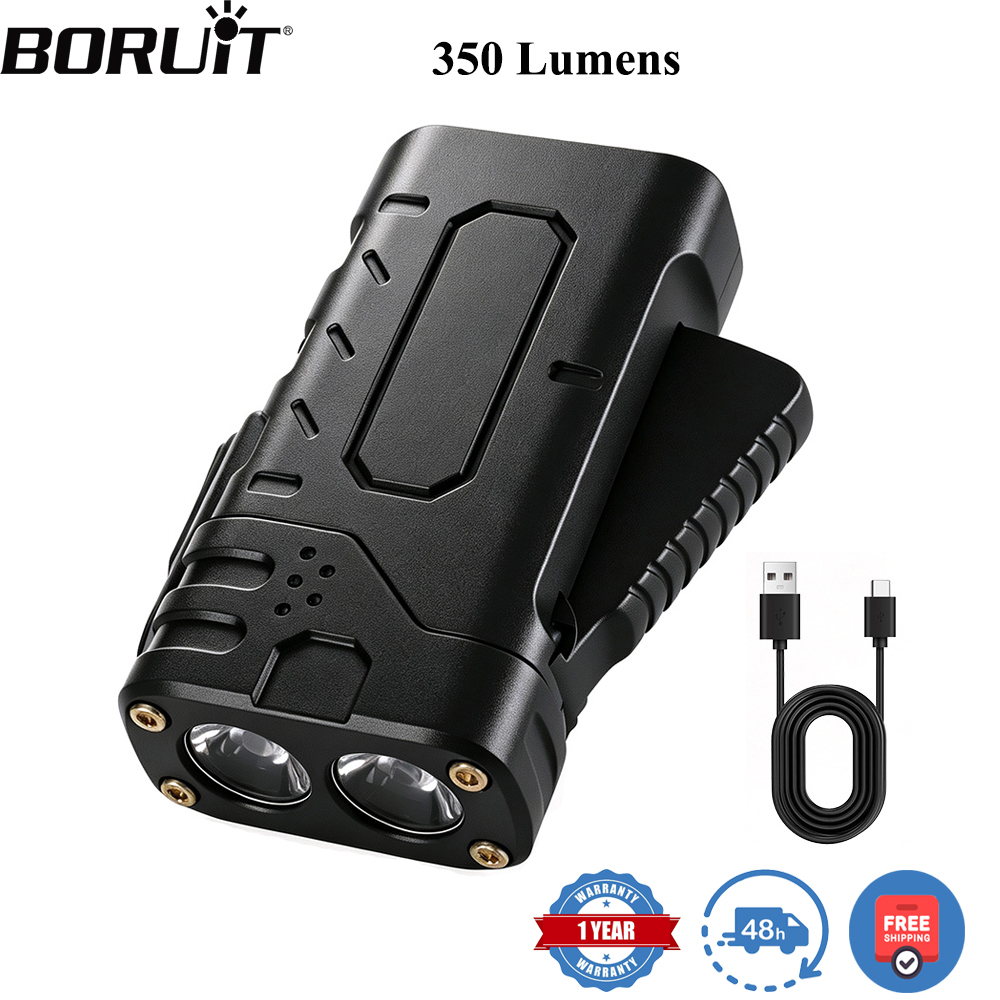 Outdoor Lighting Globes - BORUIiT Hand Crank EDC LED Flashlight