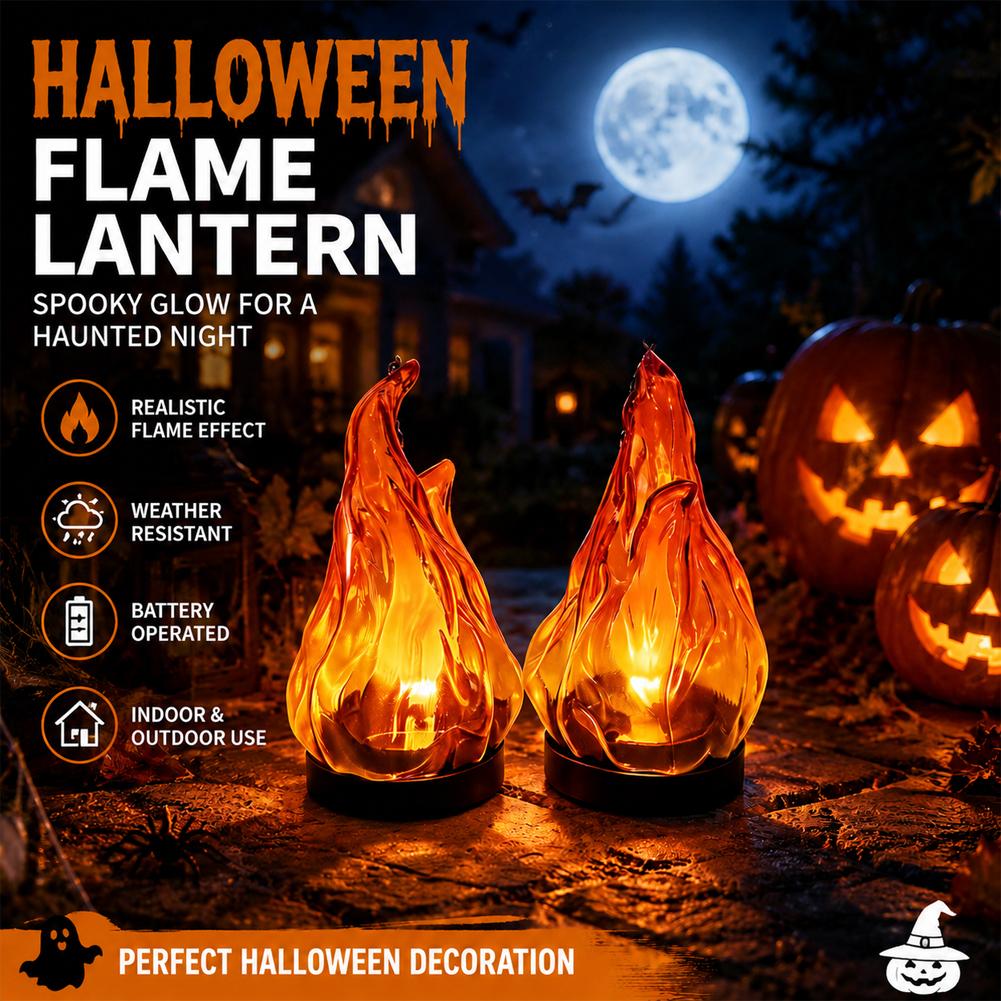 Outdoor Lighting Yard Decoration - Solar Flame Hanging Lantern Light IP65