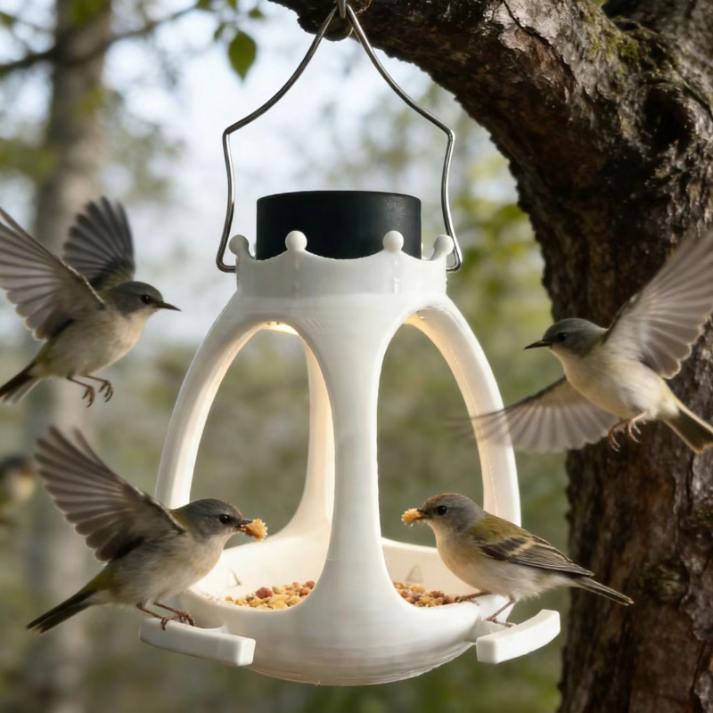 Solar Bird Feeder with LED Lig - đánh giá và giá Outdoor Lighting Under Eaves