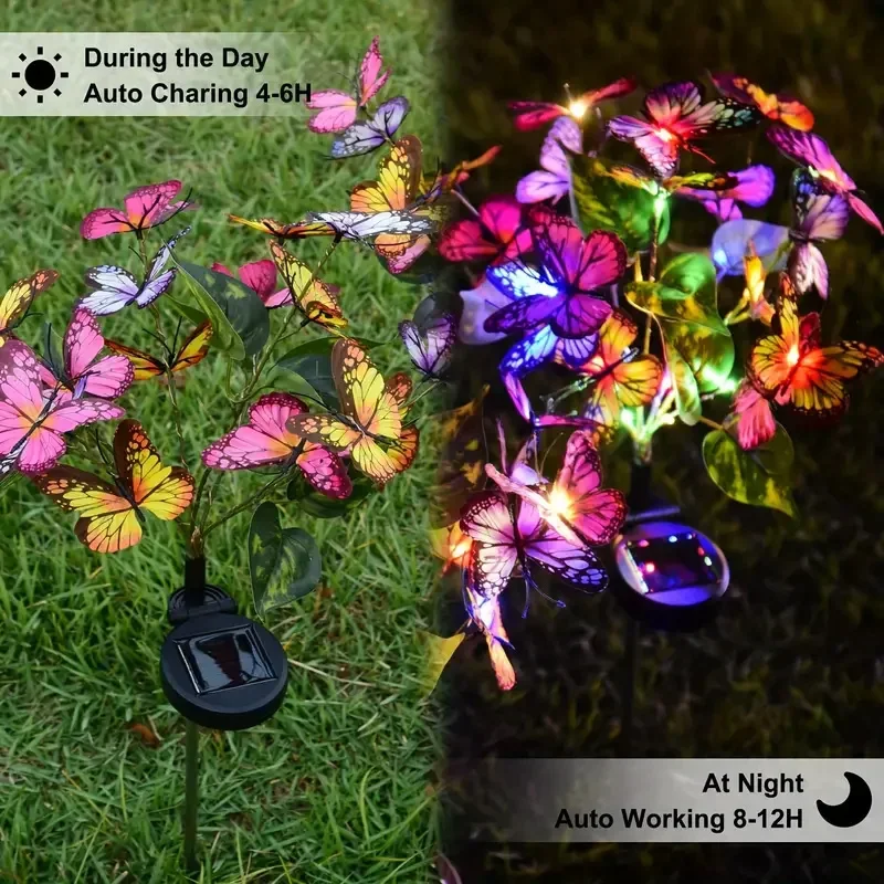 Solar LED Butterfly Garden Lig - đánh giá và giá Outdoor Lighting Ideas