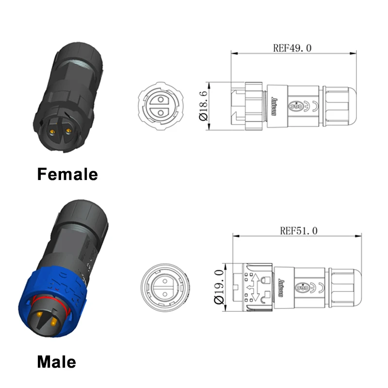 2Pin M16 Power Connector Self- - đánh giá và giá Outdoor Lighting Wire Connectors
