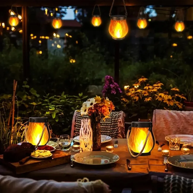 New Solar Flame Mason Jar Rope - đánh giá và giá Fire Torch Solar