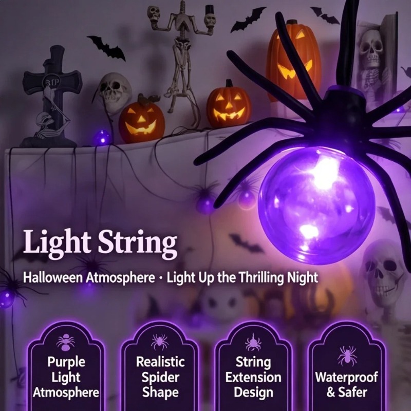 Battery Powered Spider LED Str - đánh giá và giá Outdoor Lighting Yard Decoration