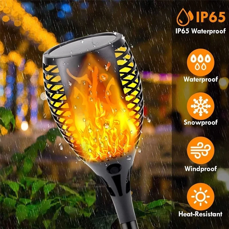 1/2/4Pack Waterproof LEDs Sola - đánh giá và giá Fire Torch Solar