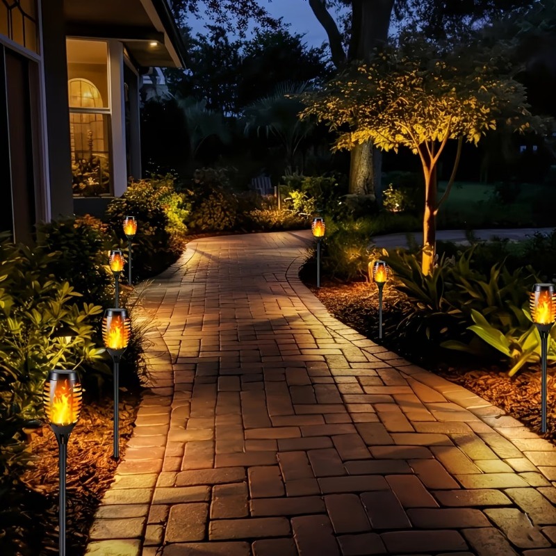 12LED Outdoor Solar Flame Lawn - đánh giá và giá Fire Torch Solar