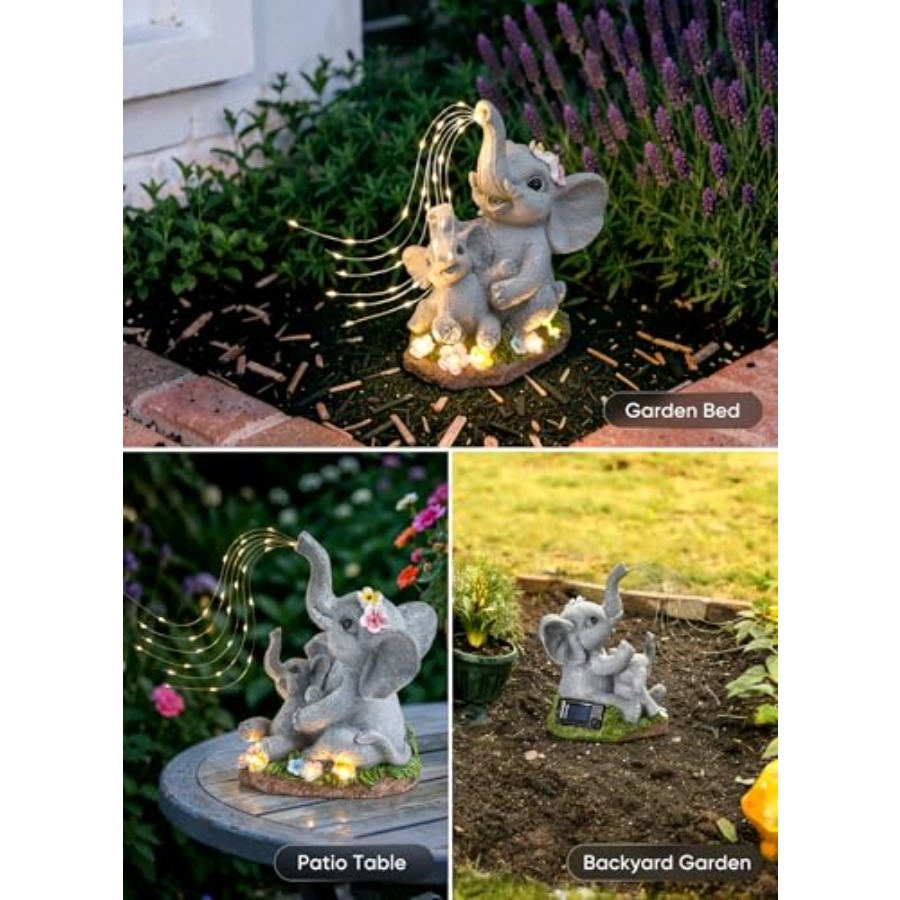 Solar-Elephant-Garden-Decor-St - đánh giá và giá Outdoor Lighting For Patio
