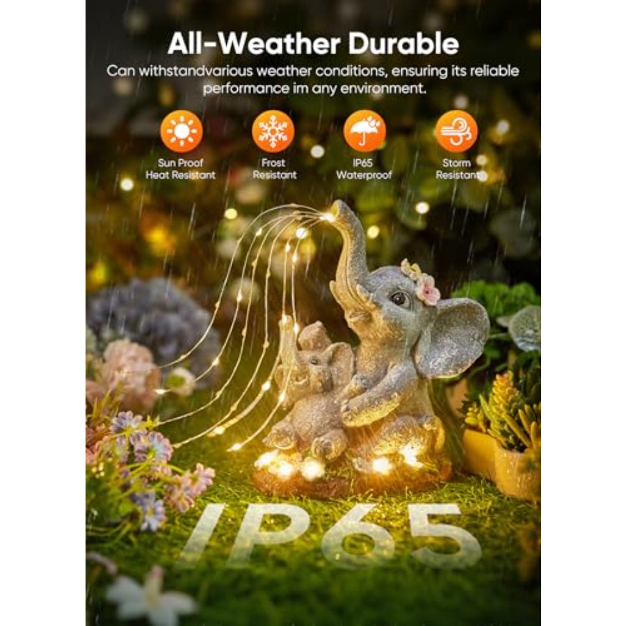 Solar-Elephant-Garden-Decor-St - đánh giá và giá Outdoor Lighting For Patio