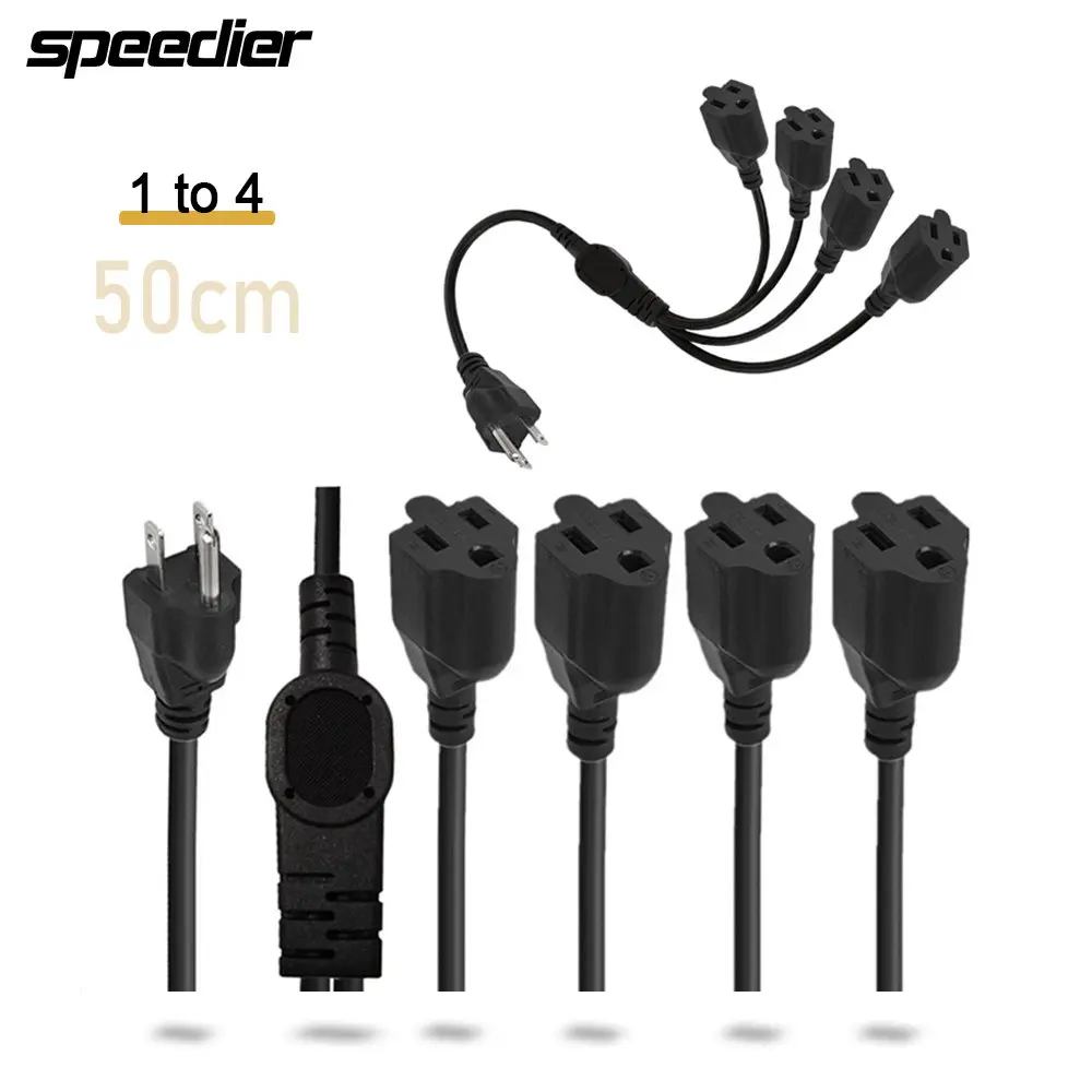3 Core 1 To 4 Socket Power Cor - đánh giá và giá Outdoor Lighting Extension Cord