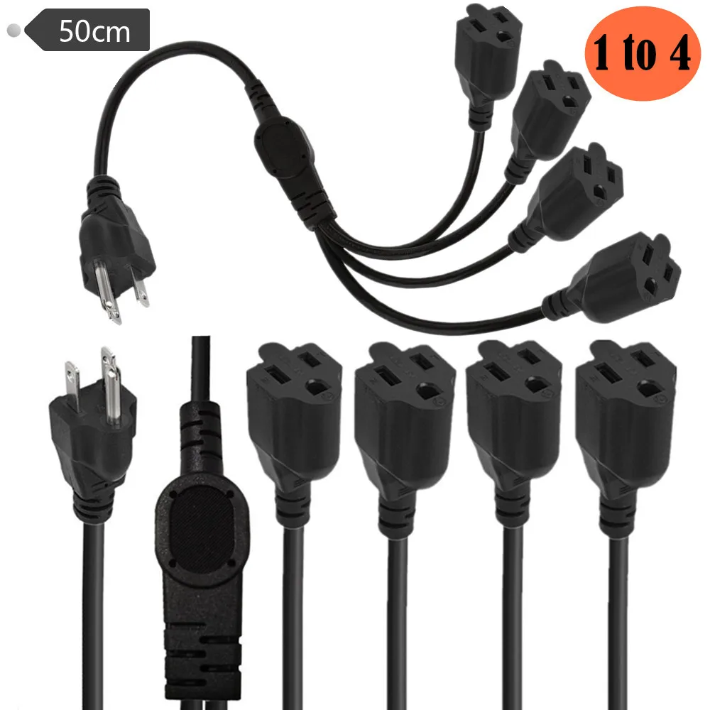 3 Core 1 To 4 Socket Power Cor - đánh giá và giá Outdoor Lighting Extension Cord