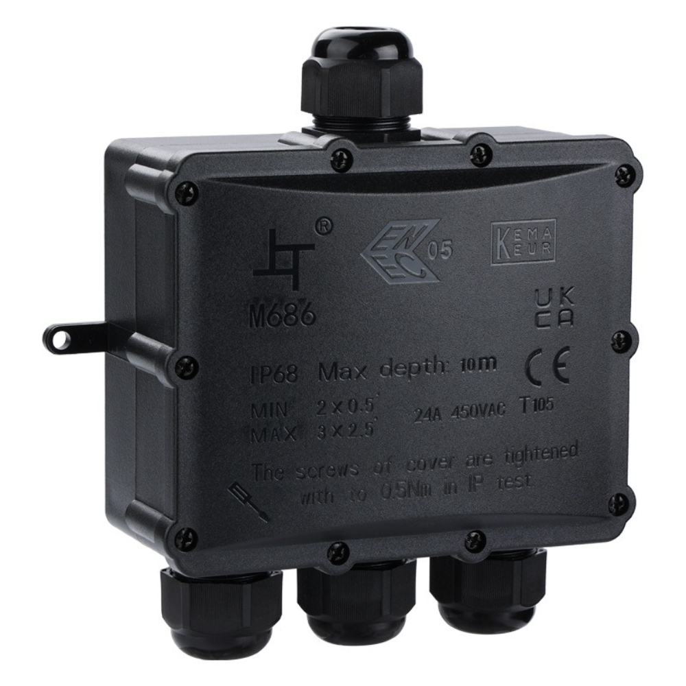 4Way 1In3Out IP68 Waterproof 4 - đánh giá và giá Outdoor Lighting Junction