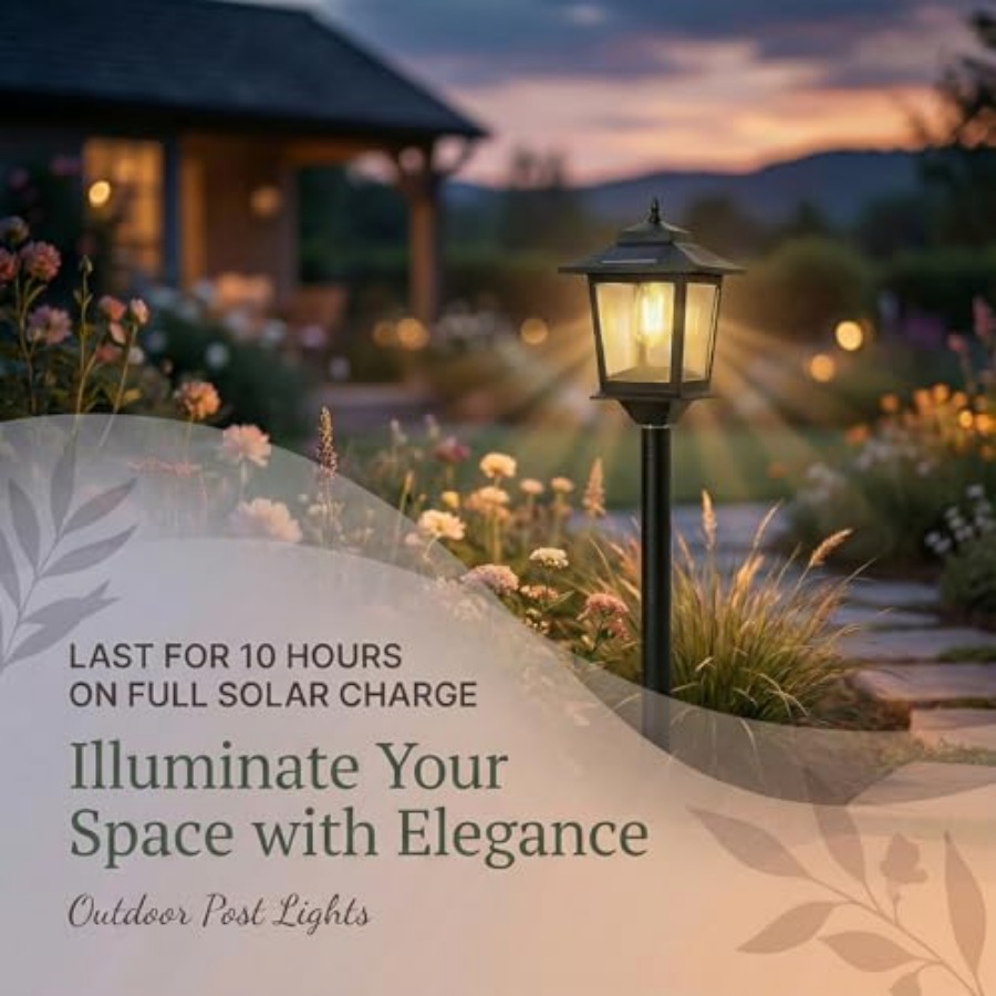 Outdoor Solar Post Lights, 2-P - đánh giá và giá Outdoor Lighting For Patio