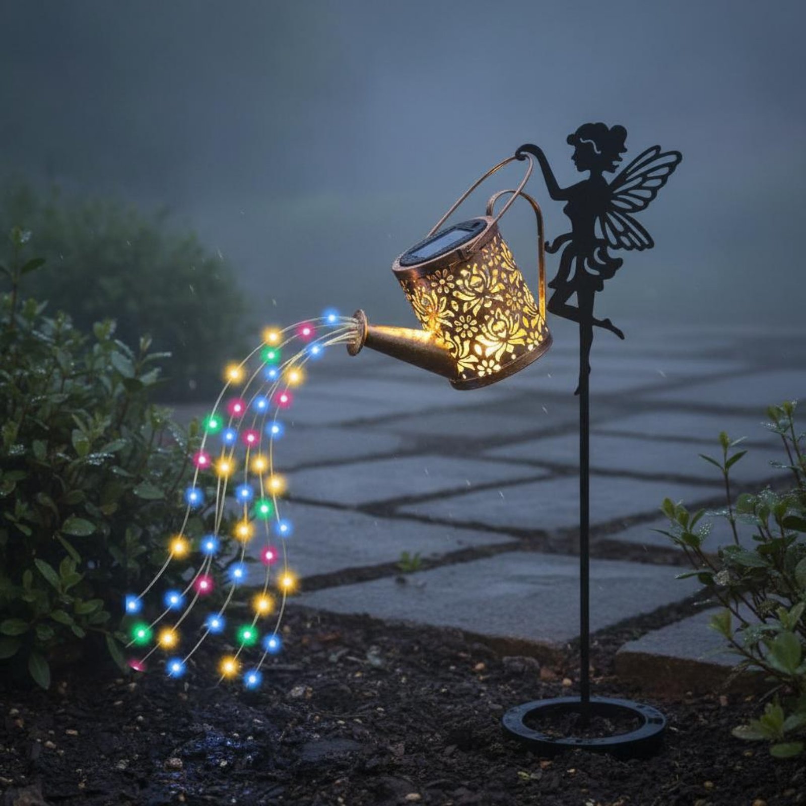 Solar Fairy Watering Can Light - đánh giá và giá Outdoor Lighting Yard Decoration