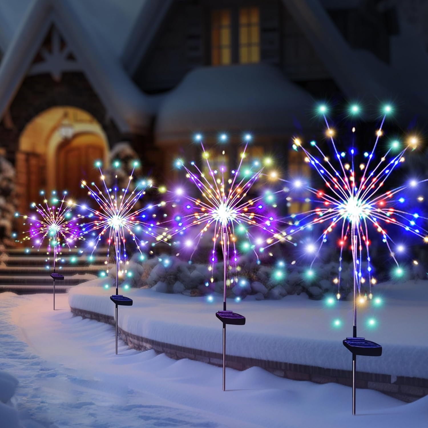 Solar LED Firework Fairy Light - đánh giá và giá Bollard Light Garden