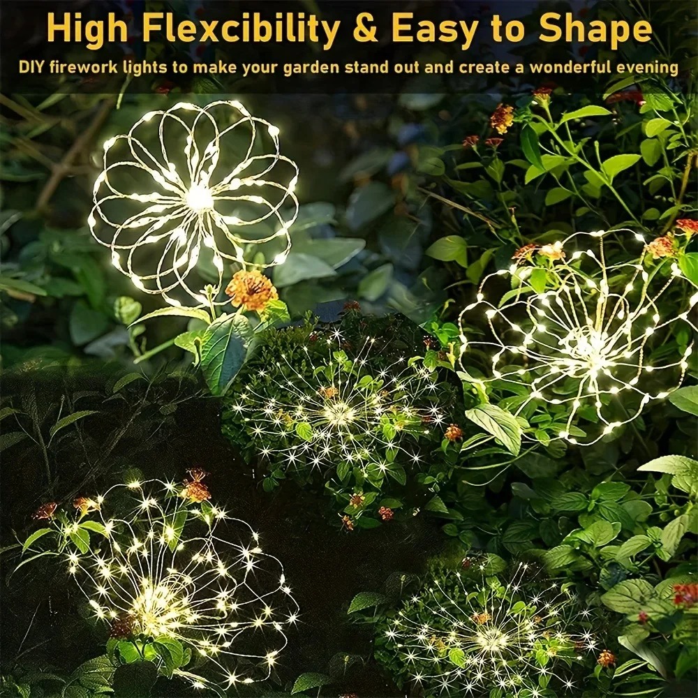 Solar LED Firework Fairy Light - đánh giá và giá Bollard Light Garden