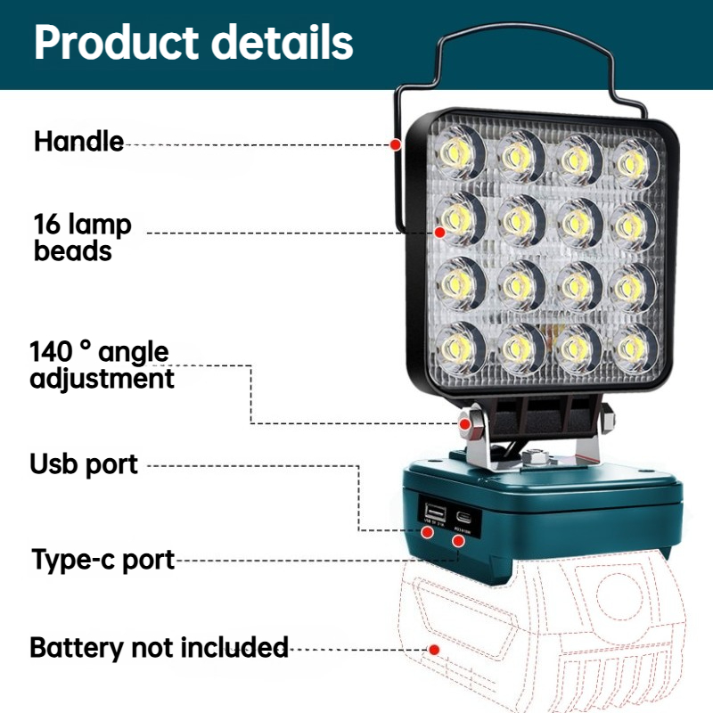 LED Work Light for BOSCH 18V B - đánh giá và giá Outdoor Lighting Electrician