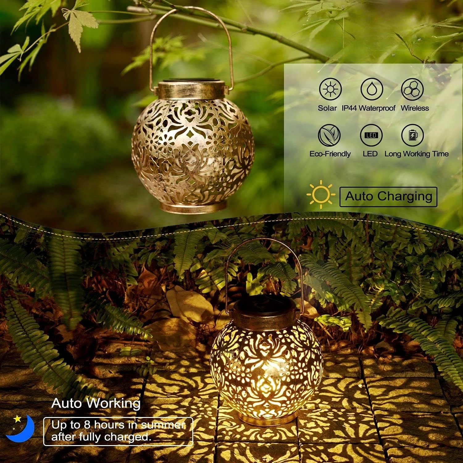 1-6PCS Moroccan Solar Lanterns - đánh giá và giá Bollard Light Garden