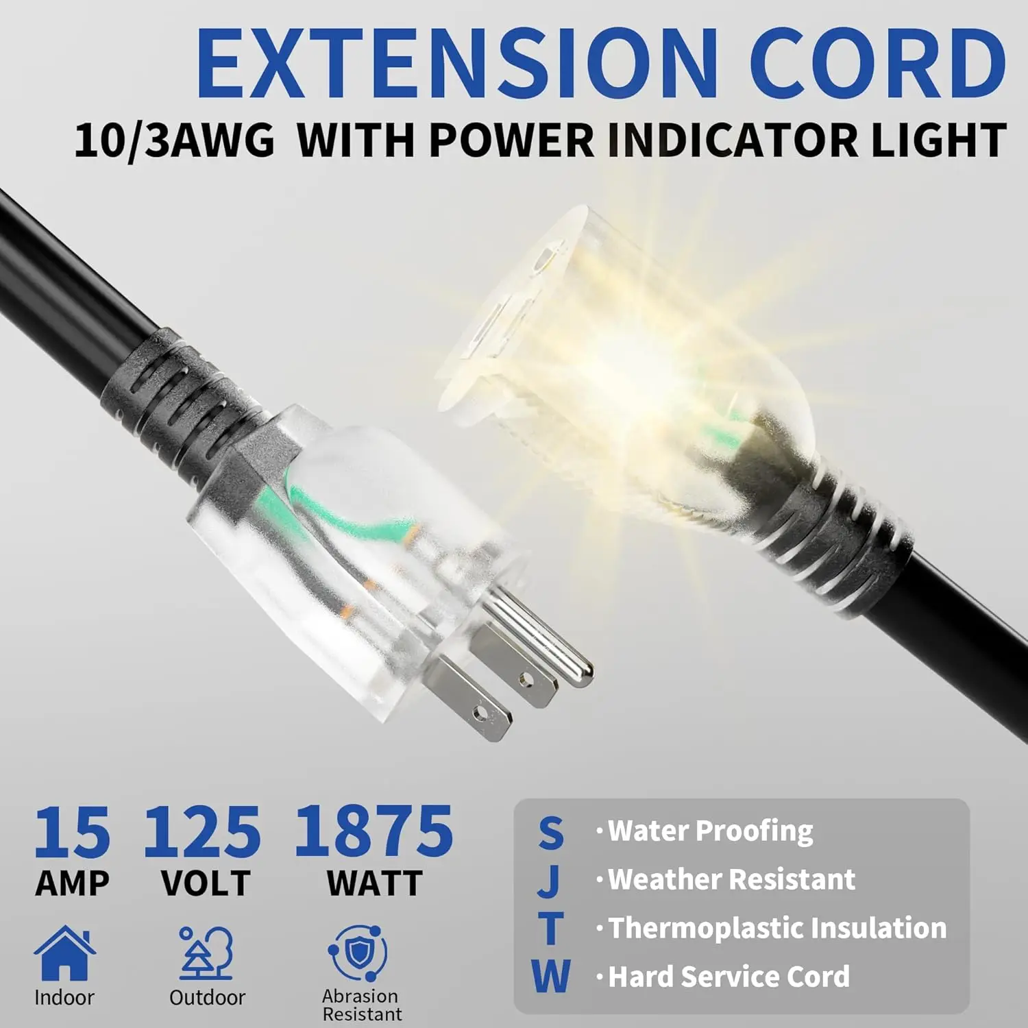 100ft Outdoor/Indoor Extension - đánh giá và giá Outdoor Lighting Extension Cord