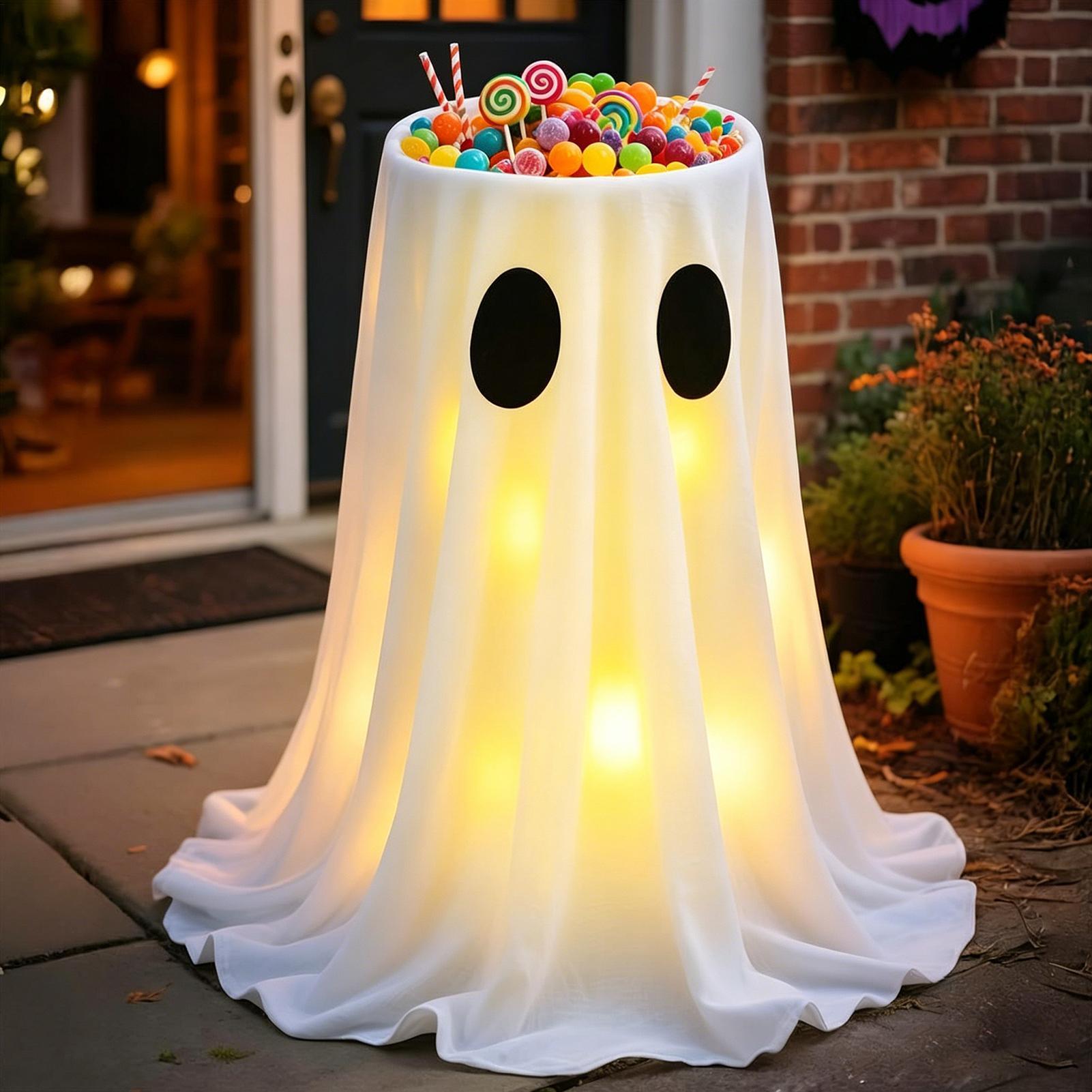 Light Up Ghost Decorations 8 M - đánh giá và giá Outdoor Lighting Front Yard