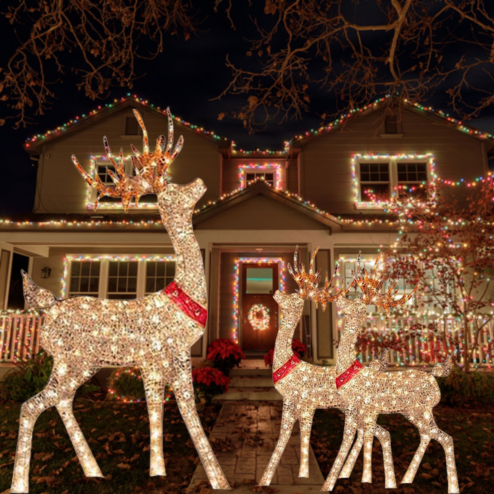 Lighted Christmas Decoration D - đánh giá và giá Outdoor Lighting Front Yard