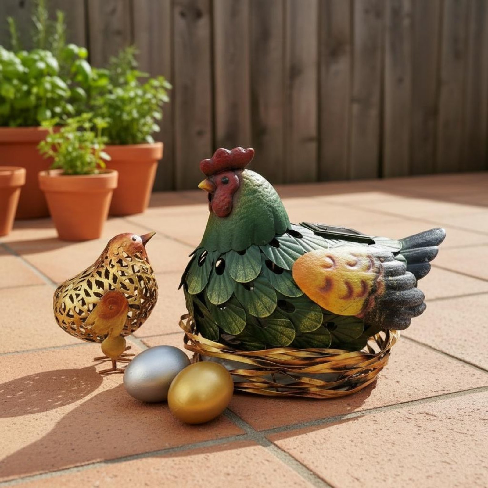 Solar Lantern Chicken Statue O - đánh giá và giá Outdoor Lighting Yard Decoration