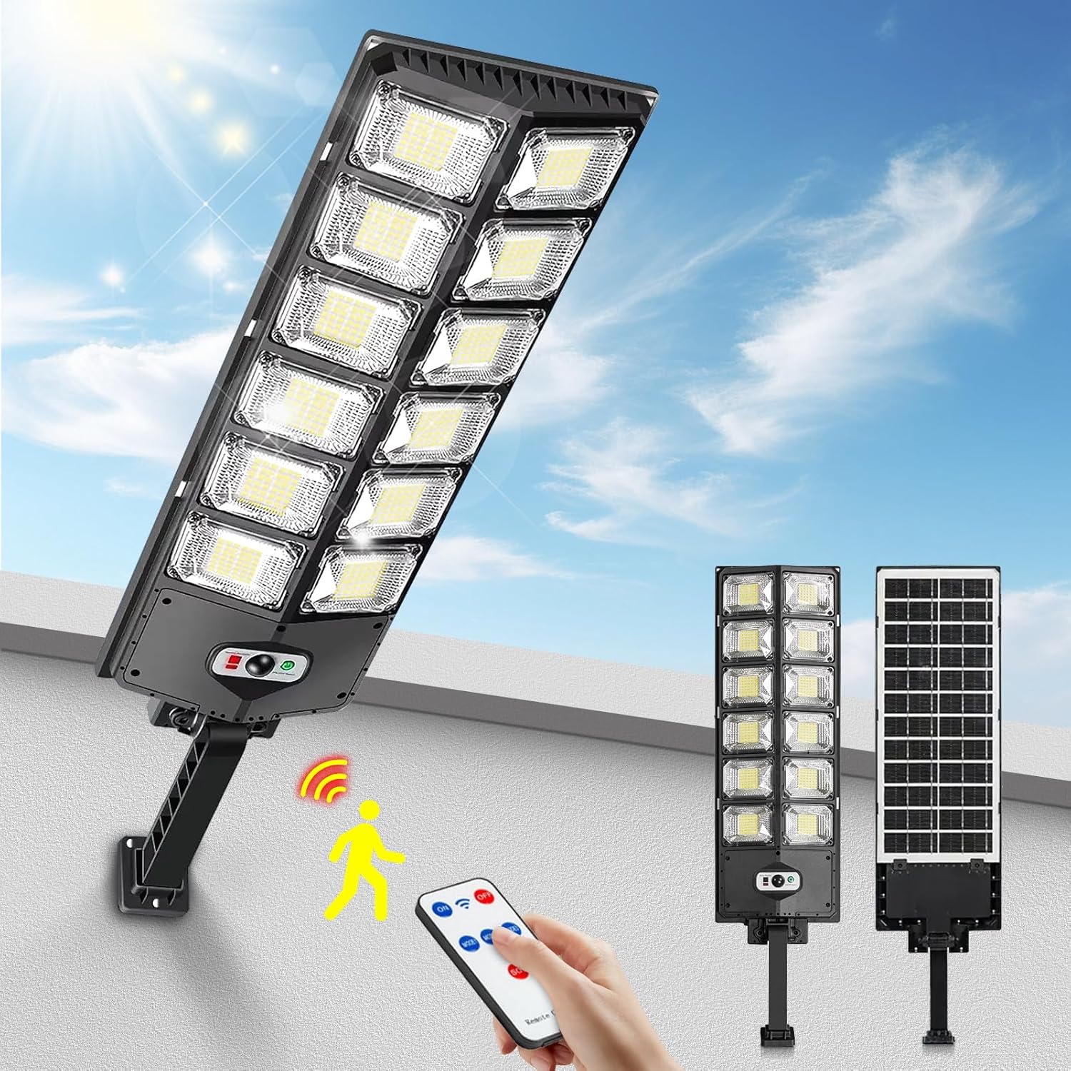 12000LM Solar Street Lights Ou - đánh giá và giá Outdoor Lighting Front Yard