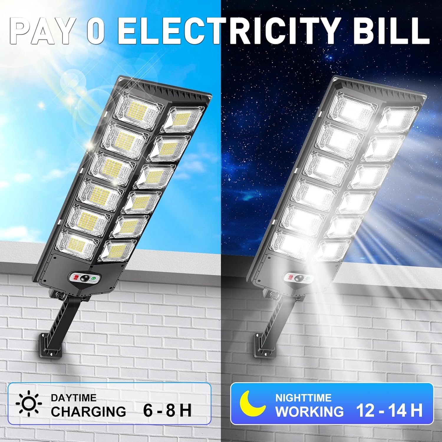 12000LM Solar Street Lights Ou - đánh giá và giá Outdoor Lighting Front Yard