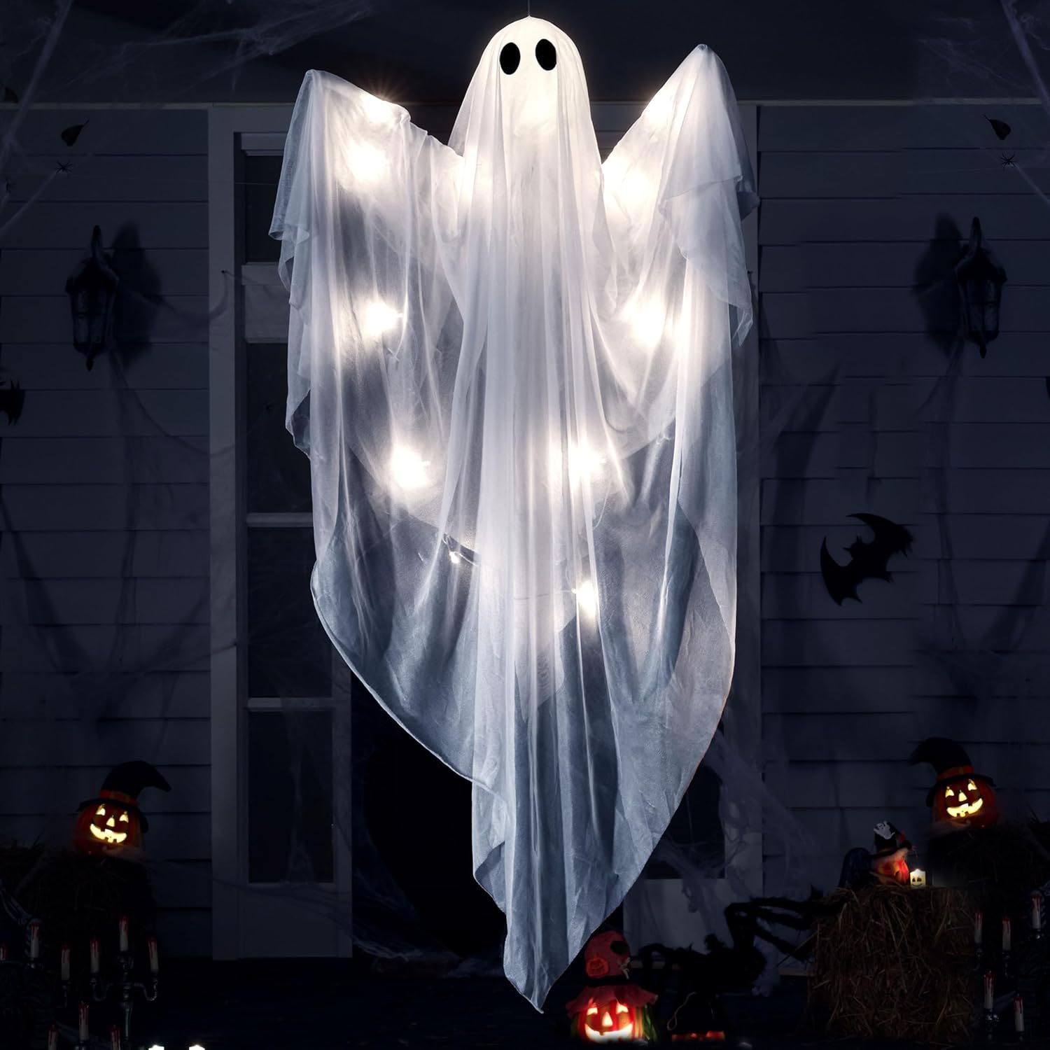 Halloween Hanging Light up Gho - đánh giá và giá Outdoor Lighting Front Yard