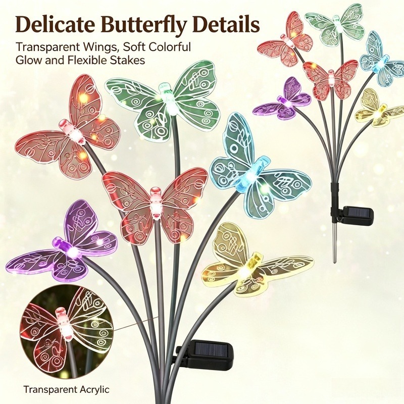 Solar Powered Butterfly Lights - đánh giá và giá Outdoor Lighting For Patio