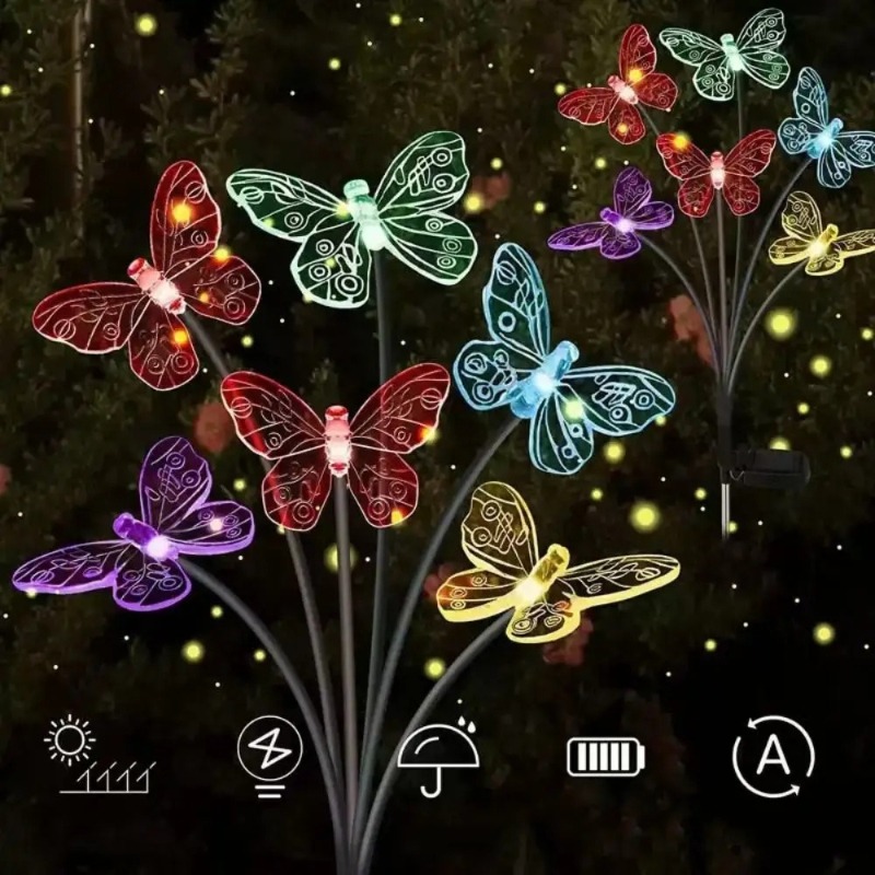 Solar Powered Butterfly Lights - đánh giá và giá Outdoor Lighting For Patio