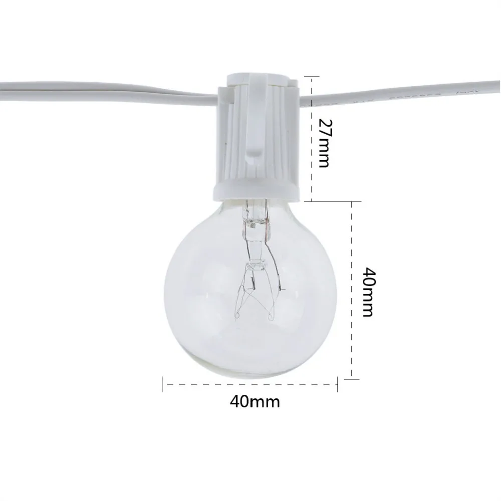 Vintage G40 Clear Bulb String  - đánh giá và giá Outdoor Lighting Globes