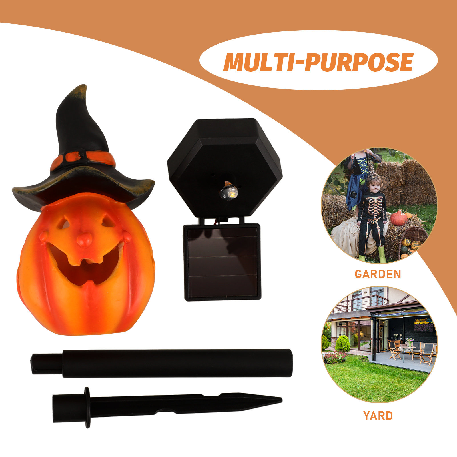 Halloween Pumpkin Solar Garden - đánh giá và giá Outdoor Lighting Yard Decoration