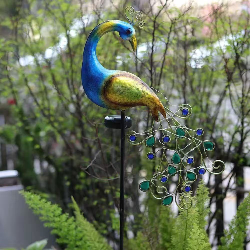 Metal Peacock Solar Stake Ligh - đánh giá và giá Outdoor Lighting Manufacturers