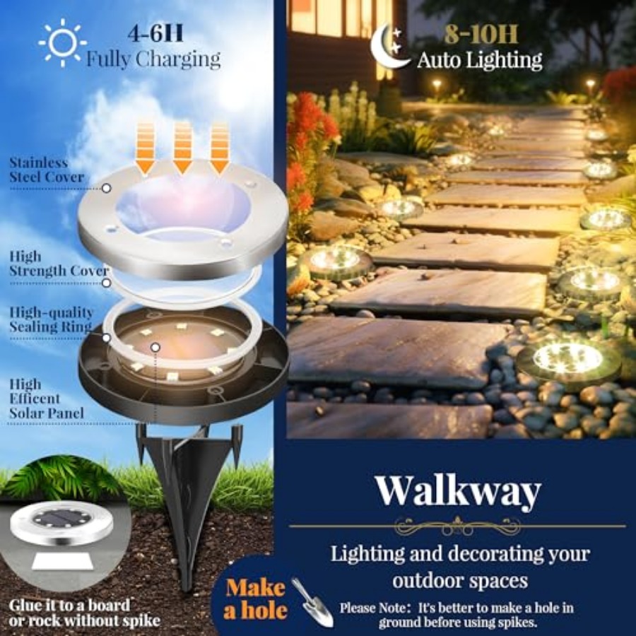 Solar Ground Lights Solar Ligh - đánh giá và giá Outdoor Lighting For Patio