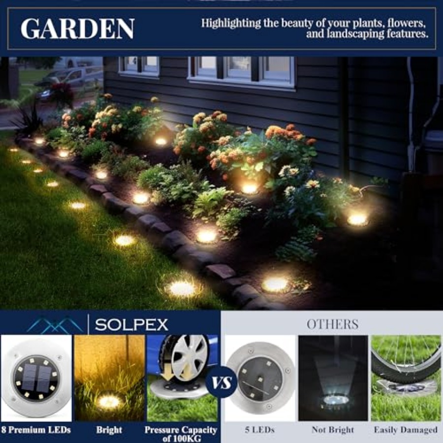 Solar Ground Lights Solar Ligh - đánh giá và giá Outdoor Lighting For Patio