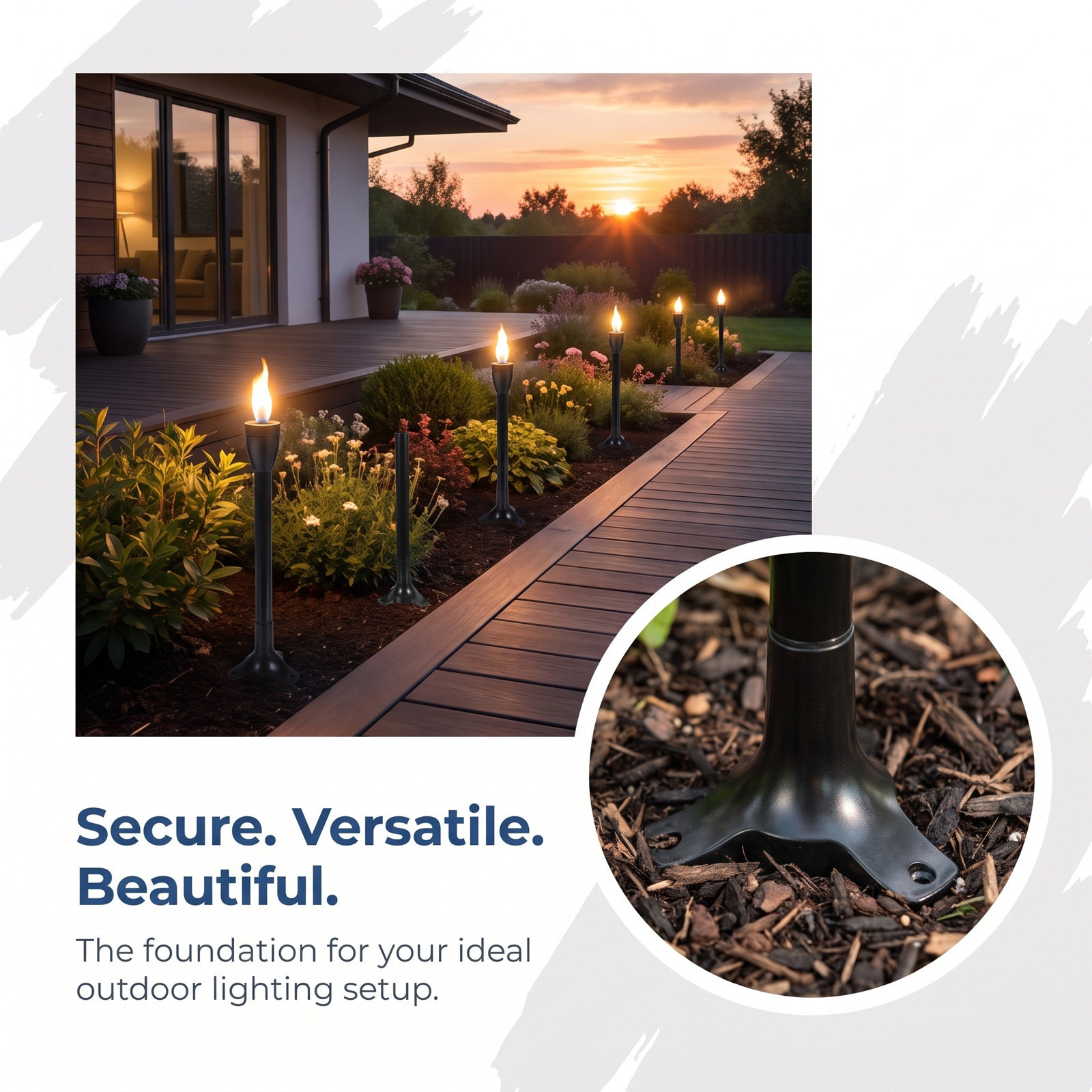 6Set Garden Torch Stake Replac - đánh giá và giá Outdoor Lighting For Patio