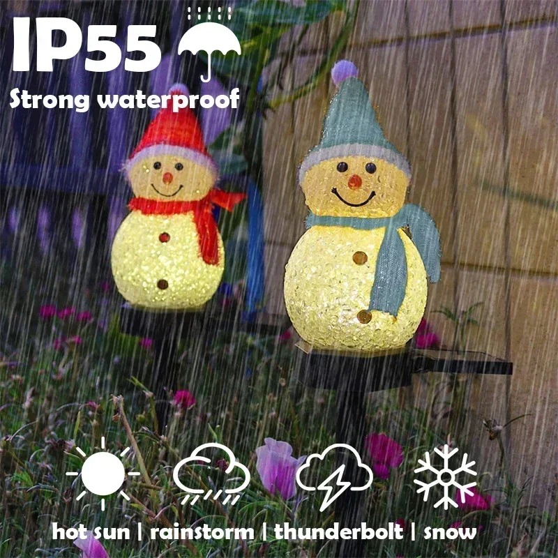 Christmas Snowman Solar Garden - đánh giá và giá Outdoor Lighting Yard Decoration