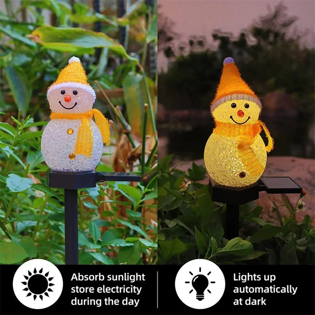 Christmas Snowman Solar Garden - đánh giá và giá Outdoor Lighting Yard Decoration